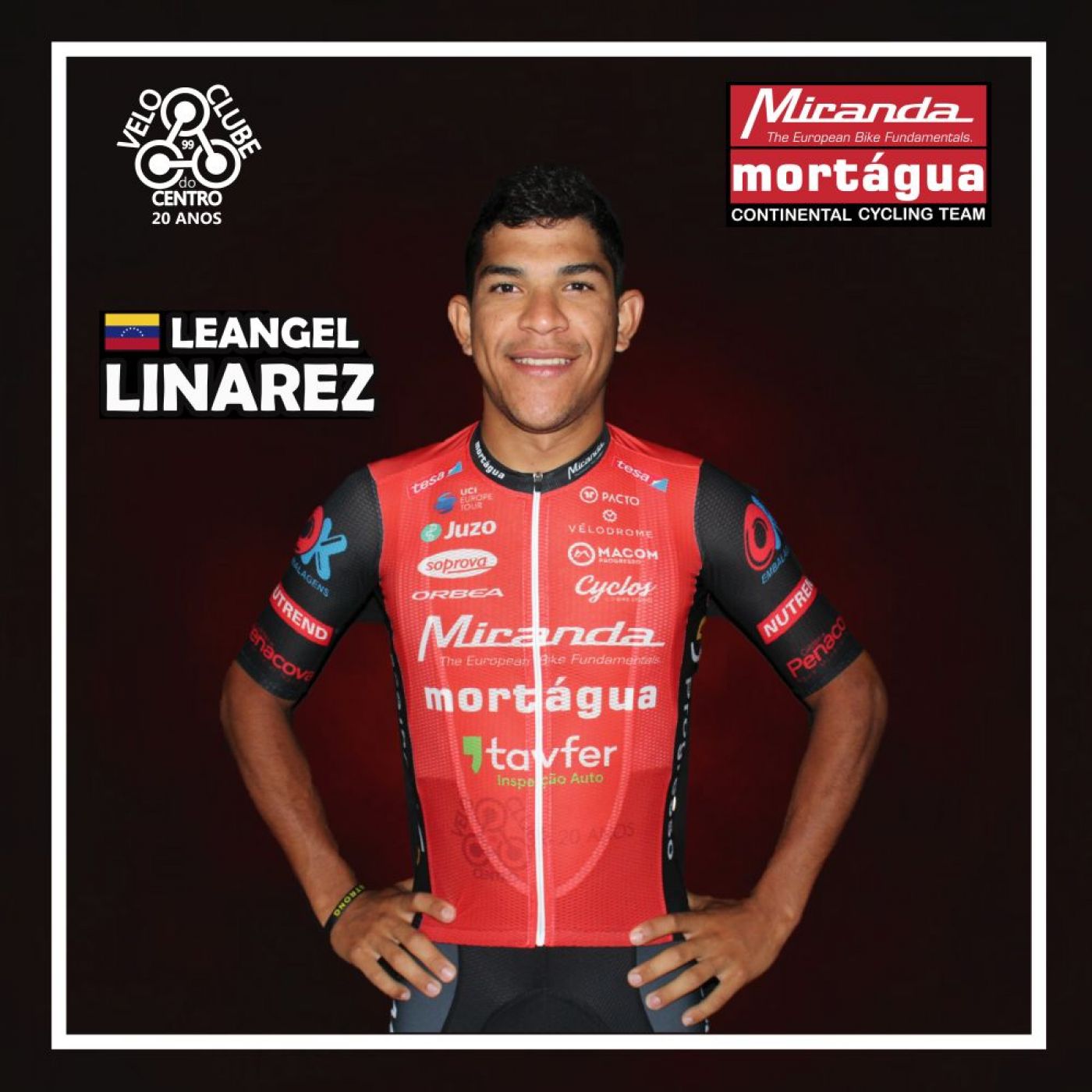 Leangel Linarez é o novo reforço da Miranda-Mortágua para a Volta a Portugal e restante temporada