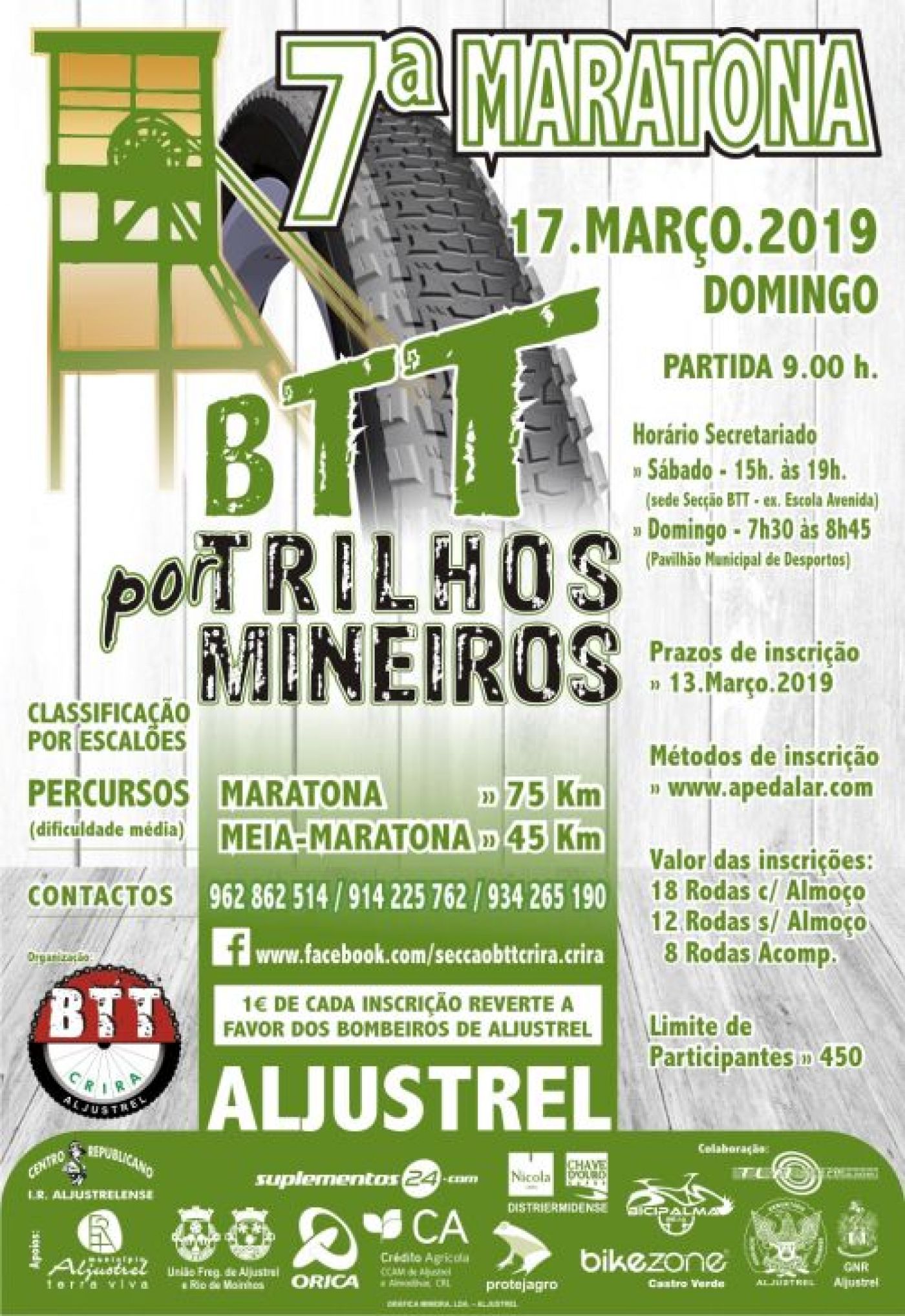 7ª Maratona BTT por Trilhos Mineiros Aljustrel 17 de Março 2019