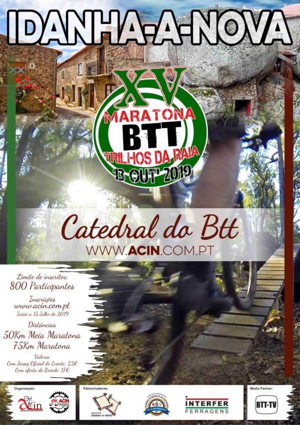 XV Maratona BTT “TRILHOS da RAIA” - Inscrições a 15 Julho 2019