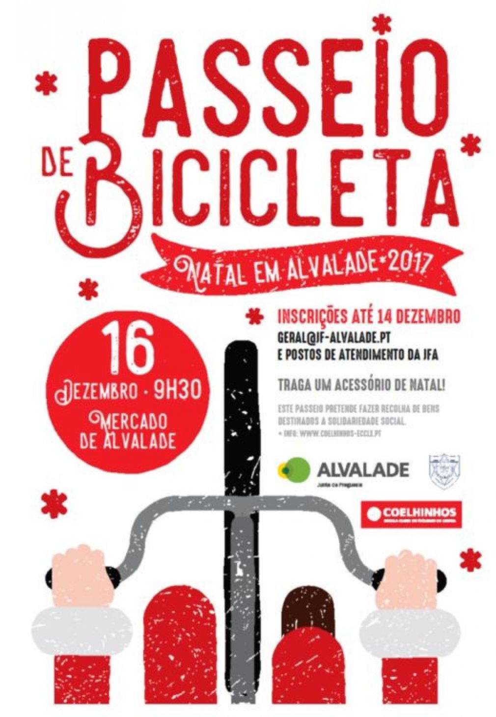 Passeio de Natal Solidário em Alvalade, sábado dia 16 de dezembro